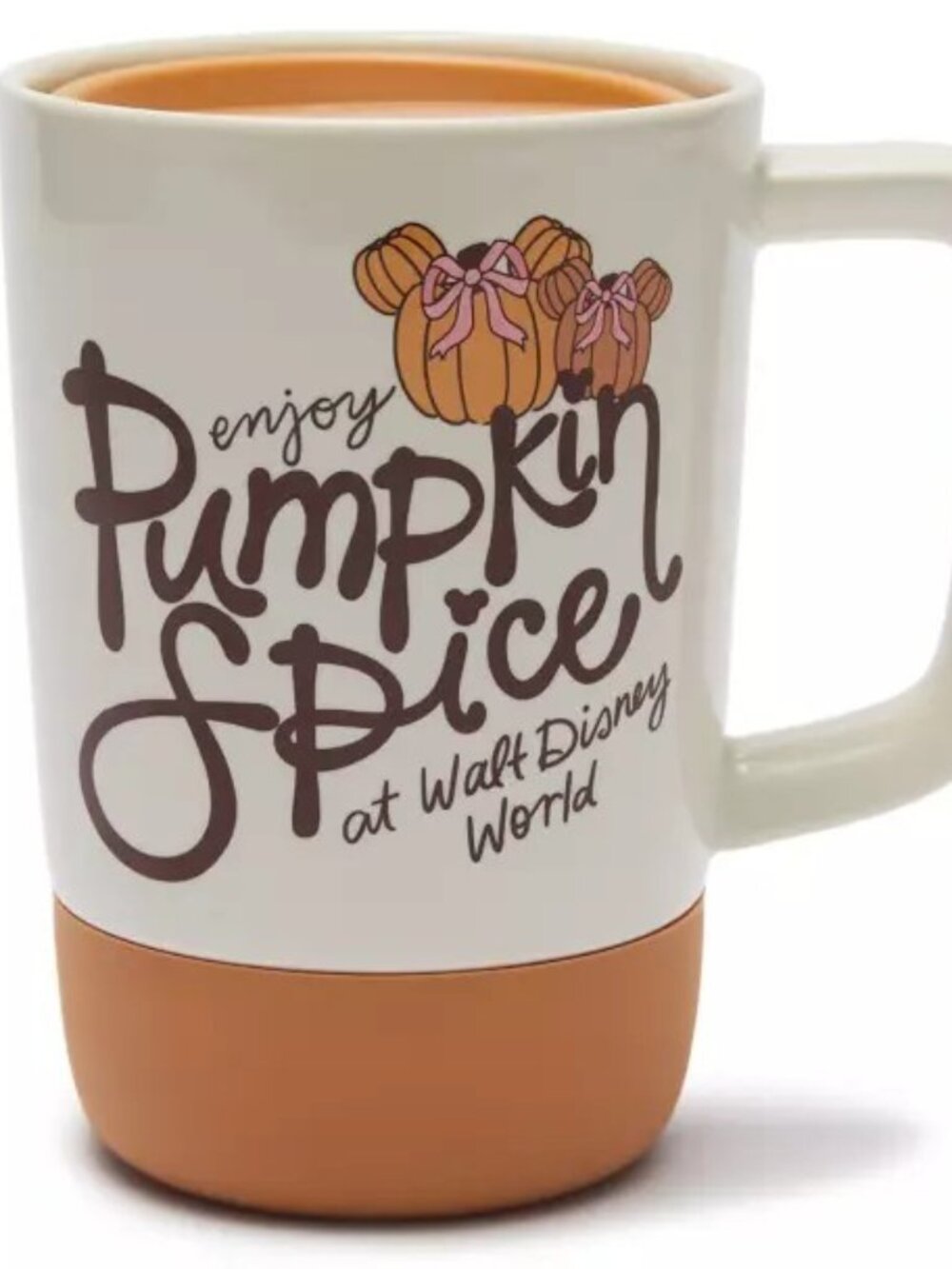 NIB Disney Parks WDW Minnie Mouse Pumpkin Spice Latte Starbucks 14oz Mug